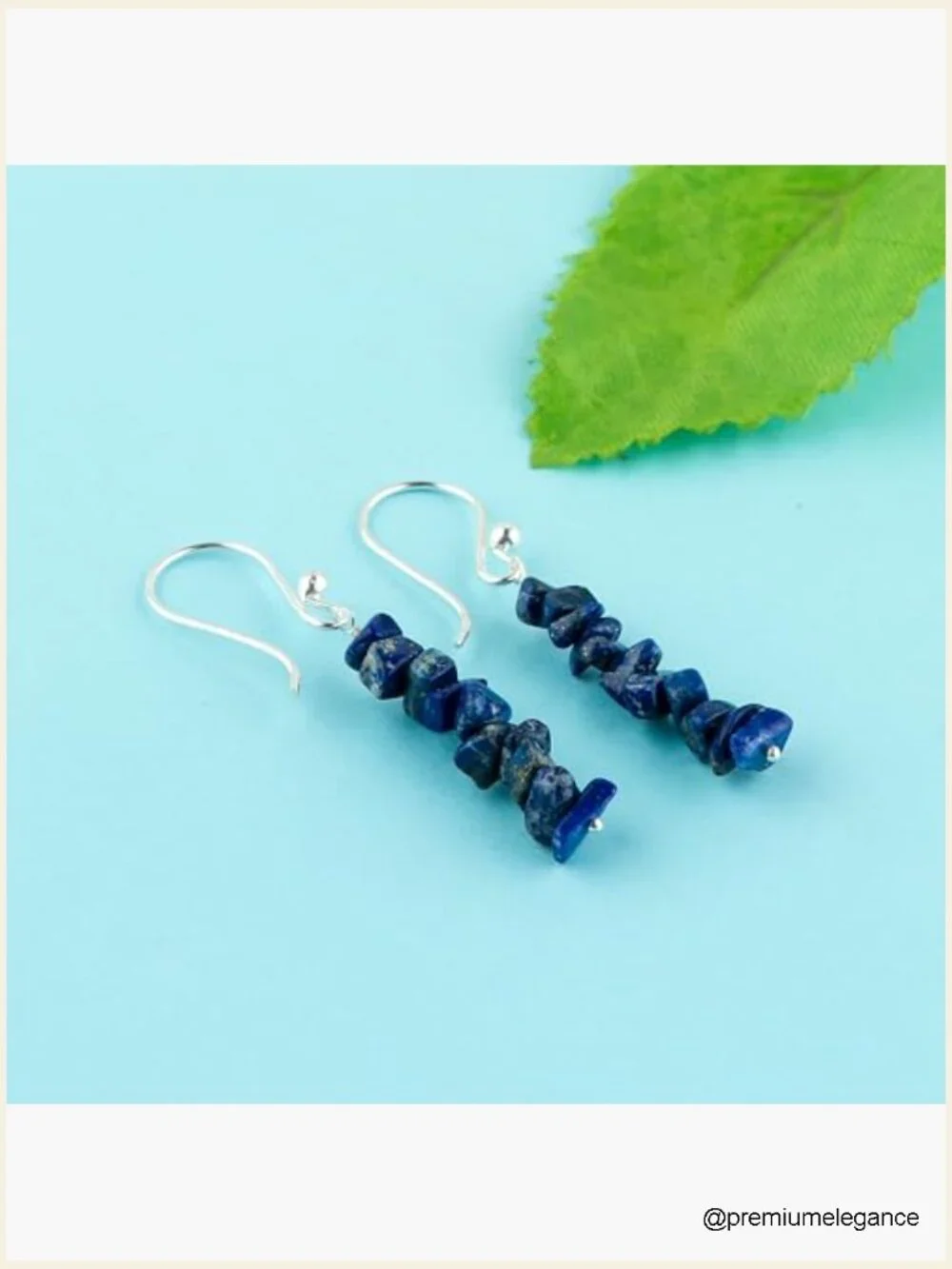 Natural Lapis Lazuli Jewelry Set - Necklace, Bracelet & Earrings, Silver
